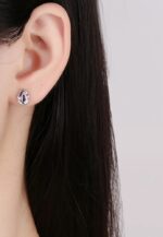 By Queen Ασημένια Καρφωτά Σκουλαρίκια Τουλίπα - Image 2