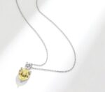 By Queen Κολιέ Καρδιά S925 Με Διπλή Καρδιά Σε Κίτρινο Και Λευκό Χρώμα - Image 9