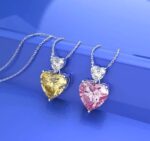 By Queen Κολιέ Καρδιά S925 Με Διπλή Καρδιά Σε Κίτρινο Και Λευκό Χρώμα - Image 6