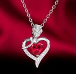 Γυναικείο Κολιέ S925 Flower Love Red