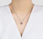 Γυναικείο Κολιέ S925 Flower Love Red - Image 10