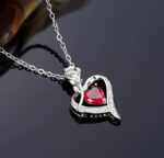 Γυναικείο Κολιέ S925 Flower Love Red - Image 3