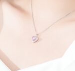 By Queen Κολιέ Καρδιά S925 Σε Ροζ Χρώμα Με Ζιργκόν - Image 9