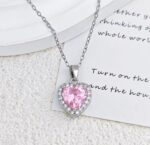 By Queen Κολιέ Καρδιά S925 Σε Ροζ Χρώμα Με Ζιργκόν - Image 12