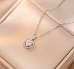 By Queen Κολιέ Καρδιά S925 Σε Ροζ Χρώμα Με Ζιργκόν - Image 14