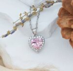 By Queen Κολιέ Καρδιά S925 Σε Ροζ Χρώμα Με Ζιργκόν - Image 5