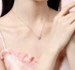 By Queen Κολιέ Καρδιά S925 Σε Ροζ Χρώμα Με Ζιργκόν - Image 6