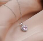 By Queen Κολιέ Καρδιά S925 Σε Ροζ Χρώμα Με Ζιργκόν - Image 8