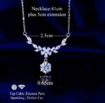 By Queen Κολιέ S925 Με Φύλλα Και  Άνθος Κερασιάς Με Ζιρκόν - Image 12