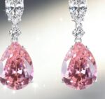 By Queen Σκουλαρίκια S925 Ροζ Δάκρυ & Κρυστάλλινη Λάμψη