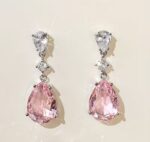 By Queen Σκουλαρίκια S925 Ροζ Δάκρυ & Κρυστάλλινη Λάμψη - Image 10