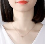 By Queen Γυναικείο Κολιέ Διπλή Καρδιά S925 Με Ζιργκόν Rose Gold - Image 7