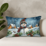 By Queen Limited Festive Edition Μαξιλαροθήκη Snowman Village 50x30εκ. - Image 7