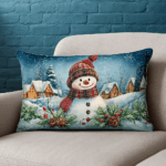 By Queen Limited Festive Edition Μαξιλαροθήκη Snowman Village 50x30εκ. - Image 8