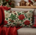 By Queen Limited Festive Edition Μαξιλαροθήκη Timeless Poinsettia 50x30εκ.