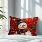 By Queen Limited Festive Edition Μαξιλαροθήκη Χιονάνθρωπος & Καρδινάλιος 50×30 εκ. - Image 8