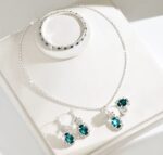 By Queen Σετ Κοσμημάτων Crystal Με Brilliant Cut Σε Πράσινο Χρώμα - Image 3