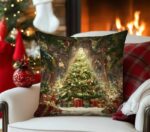 By Queen Limited Festive Edition Μαξιλαροθήκη Χριστουγεννιάτικο Δέντρο Με Δώρα 45x45εκ.