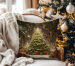 By Queen Limited Festive Edition Μαξιλαροθήκη Χριστουγεννιάτικο Δέντρο Με Δώρα 45x45εκ. - Image 4