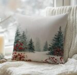 By Queen Limited Festive Edition Μαξιλαροθήκη Χριστουγεννιάτικο Τοπίο 45x45εκ.