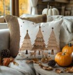 By Queen Limited Festive Edition Μαξιλαροθήκη “Scandinavian Serene Christmas” Με Τάρανδους Και Πεύκα 45x45εκ. - Image 8