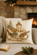 By Queen Limited Festive Edition Μαξιλαροθήκη Serene Christmas Glow Με Vintage Έλκηθρο 45x45εκ. - Image 4