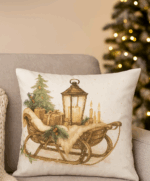 By Queen Limited Festive Edition Μαξιλαροθήκη Serene Christmas Glow Με Vintage Έλκηθρο 45x45εκ. - Image 7