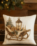 By Queen Limited Festive Edition Μαξιλαροθήκη Serene Christmas Glow Με Vintage Έλκηθρο 45x45εκ. - Image 8
