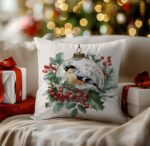 By Queen Limited Festive Edition Μαξιλαροθήκη Bird Ornament Design 45x45εκ.