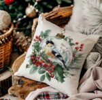 By Queen Limited Festive Edition Μαξιλαροθήκη Bird Ornament Design 45x45εκ. - Image 4