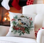 By Queen Limited Festive Edition Μαξιλαροθήκη Bird Ornament Design 45x45εκ. - Image 5