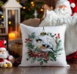 By Queen Limited Festive Edition Μαξιλαροθήκη Bird Ornament Design 45x45εκ. - Image 7