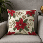 By Queen Limited Festive Edition Μαξιλαροθήκη Holiday Classic Με Φυλλώματα Και Κόκκινα Μούρα 45x45εκ. - Image 6