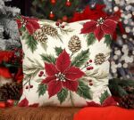 By Queen Limited Festive Edition Μαξιλαροθήκη Holiday Classic Με Φυλλώματα Και Κόκκινα Μούρα 45x45εκ. - Image 7