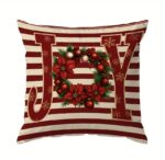 By Queen Limited Festive Edition Μαξιλαροθήκη JOY Με Χριστουγεννιάτικο Στεφάνι 45x45εκ. - Image 8