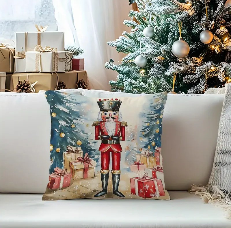limited festive edition pillowcase nutcracker and gifts1 By Queen Limited Festive Edition Μαξιλαροθήκη Mε Καρυοθραύστη Kαι Δώρα 45x45εκ. - Image 1