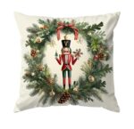 By Queen Limited Festive Edition Μαξιλαροθήκη Nutcracker Wreath Mε Πεύκα Και Κουκουνάρια 45x45εκ. - Image 9