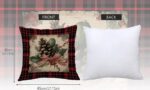 By Queen Limited Festive Edition Μαξιλαροθήκη Plaid Pinecone Και Ριγέ Κορδέλα - Image 8