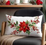 By Queen Limited Festive Edition Μαξιλαροθήκη Poinsettia Elegance 50x30εκ. - Image 5
