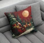 By Queen Limited Festive Edition Μαξιλαροθήκη Με Άγιο Βασίλη & Έλκηθρο 45x45εκ. - Image 5