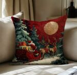 By Queen Limited Festive Edition Μαξιλαροθήκη Με Άγιο Βασίλη & Έλκηθρο 45x45εκ. - Image 6