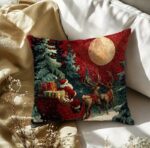 By Queen Limited Festive Edition Μαξιλαροθήκη Με Άγιο Βασίλη & Έλκηθρο 45x45εκ. - Image 8