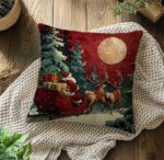 By Queen Limited Festive Edition Μαξιλαροθήκη Με Άγιο Βασίλη & Έλκηθρο 45x45εκ. - Image 9