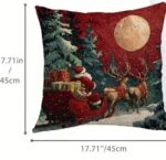 By Queen Limited Festive Edition Μαξιλαροθήκη Με Άγιο Βασίλη & Έλκηθρο 45x45εκ. - Image 10