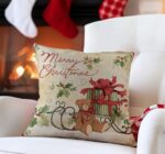 By Queen Limited Festive Edition Μαξιλαροθήκη Merry Christmas Με Αρκουδάκι & Δώρο 45x45εκ. - Image 2