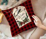 By Queen Limited Festive Edition Μαξιλαροθήκη Buffalo Plaid Με σχέδιο “Warm Winter Wishes” - Image 4