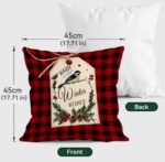 By Queen Limited Festive Edition Μαξιλαροθήκη Buffalo Plaid Με σχέδιο “Warm Winter Wishes” - Image 8