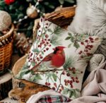 By Queen Limited Festive Edition Μαξιλαροθήκη Με Καρδινάλιο Και Κλαδιά Πεύκου 45x45εκ. - Image 7