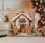 By Queen Limited Festive Edition Μαξιλαροθήκη Gingerbread House Και Μουσικό Φόντο 45x45εκ. - Image 3
