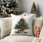 By Queen Limited Festive Edition Μαξιλαροθήκη Tree Με Κόκκινες Μπάλες Και Χρυσό Αστέρι 45x45εκ. - Image 5